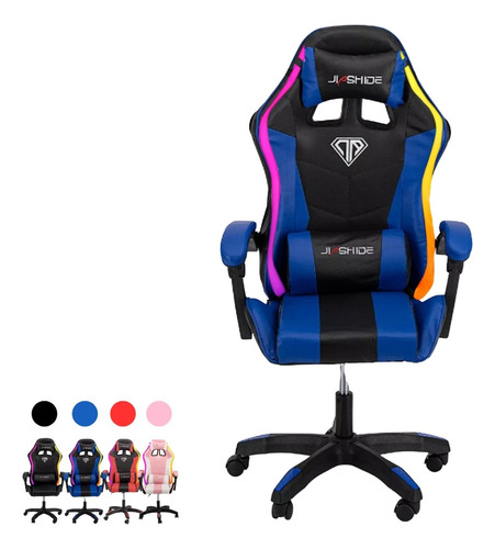 Silla Gamer Reclinable Ergonomica Escritorio Con Luz Led