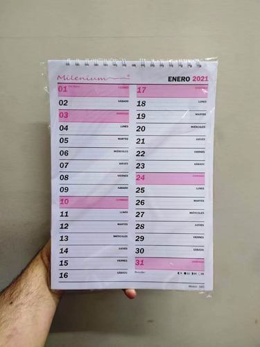 Planificador Almanaque Mensual A4 Calendario Este Año