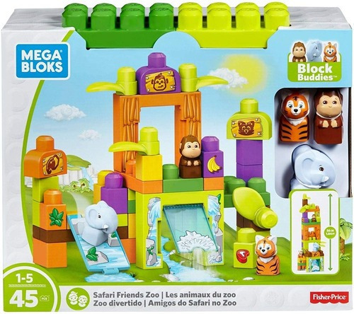 Mega Bloks Block Buddies Safari Friends Bloques Niños Grande