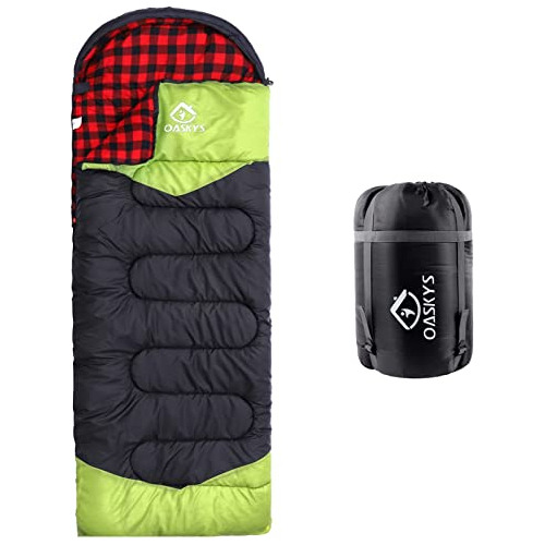 Camping Sleeping Bag - 3 Season Warm &amp; Cool Weather - Su