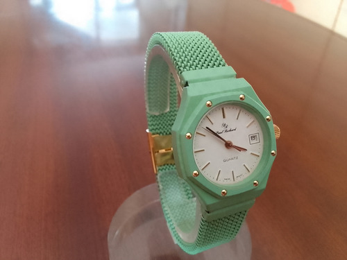 Reloj De Mujer Suizo Paul Richard - Malla Extensible Verde Agua Verde Agua Blanco (Usado)