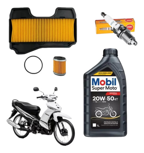 Filtro Ar Oleo Vela Ngk Yamaha Crypton 115 2010/16 Revisão