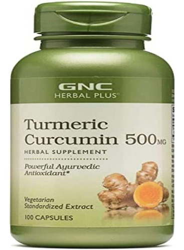 Curcumina De Cúrcuma 500 Mg Gnc 100 Cápsulas