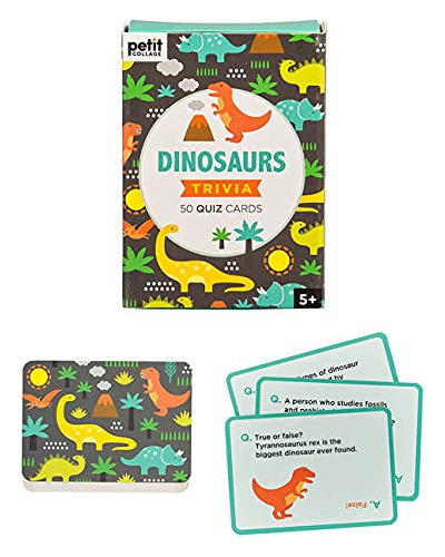 Dinosaurs Trivia Quiz Cards Divertido Juego De Cartas Para N