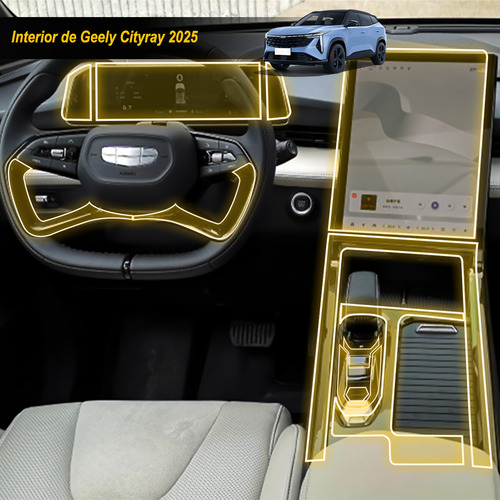 Protector Interior Kit Ppf Compatible Con Geely Cityray 2025 Color Transparente