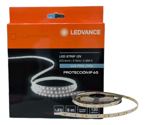 Cinta De Led 5w/m 12v Ledvance 5 Metros Luz Fría Ip65