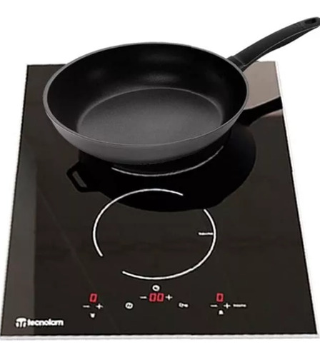Parrilla Inducción 2 Quemadores Tecnolam Dlind38 38 Cm Negro