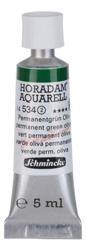 Tinta Aquarela Schmincke 5ml S2 Permanent Green Olive