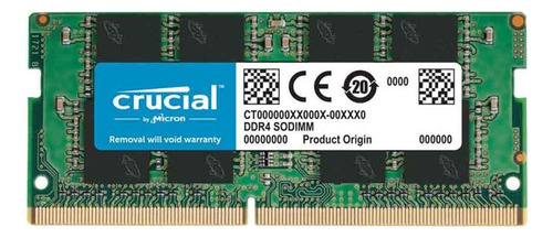 Memoria Ram 8gb Crucial  Ddr4 2666 Mhz Sodimm 
