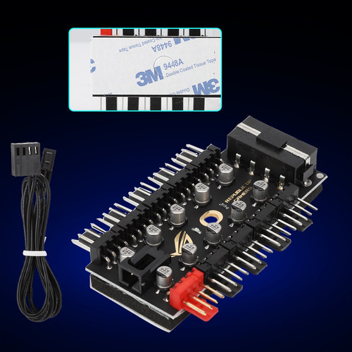 Wendry Pc Fan Hub, Chasis De Ordenador De 10 Canales De Alta