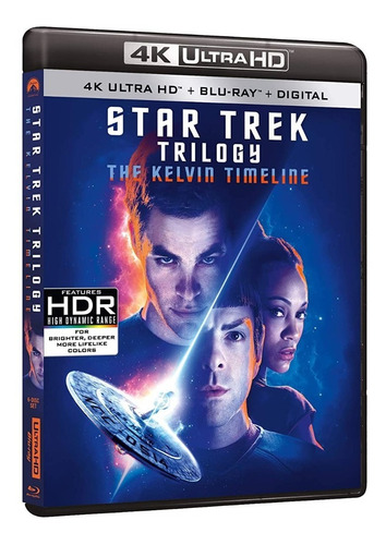 Blu Ray 4k Ultra Hd Star Trek Trilogia - Dub/leg. Lacrado