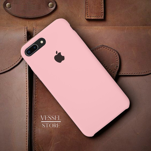 Imagem 2 de 4 de Capa Case Capinha Silicone Aveludada Furo Logo iPhone 7plus