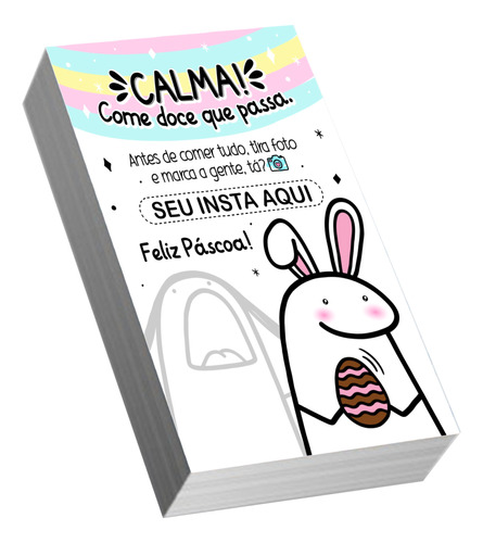 Cartão De Agradecimento - Calma! Come Doce Que Passa