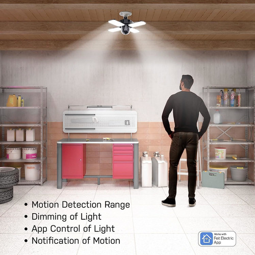 Feit Electric Led Garage Ceiling Light With Camera, Smart Se