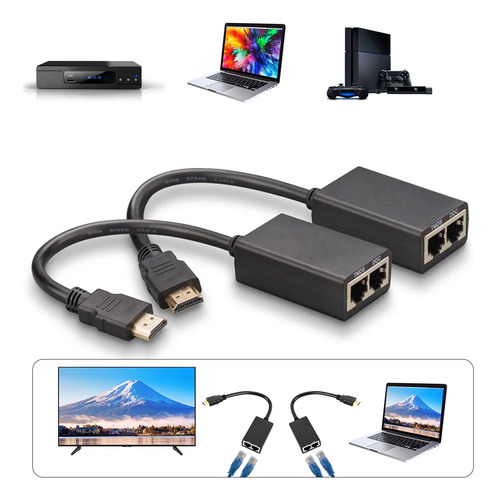 Repetidor Extensor Ethernet Balun Con Ajuste Automático