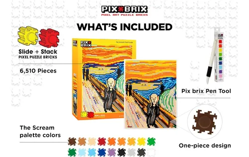 Pix Brix Pixel Art Kit De Bloques De El Grito De Munch