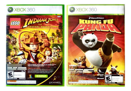 Indiana Jones & Kung Fu Panda (2 Juegos) - Xbox 360 Físicos