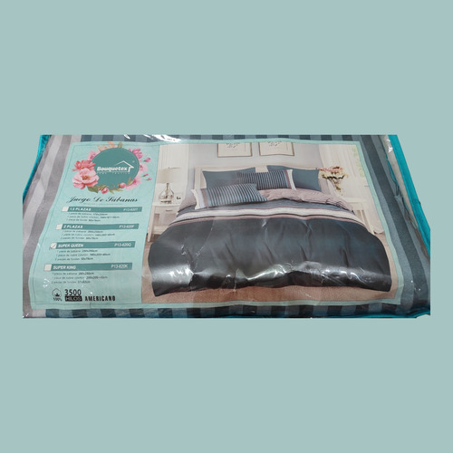 Juego De Sábanas De 2 1/2 - Queen.bouquetex Diseño Americano Azul Marino Rayas