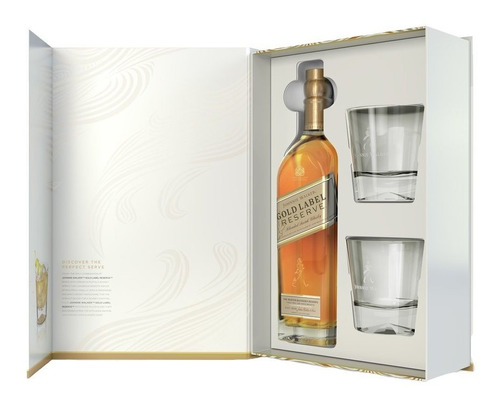 Whisky Johnnie Walker Gold Reserve 750 Ml Estuche + 2 Vasos