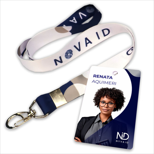 5 Crachás + 5 Cordões Personalizado Pvc Arte Grátis