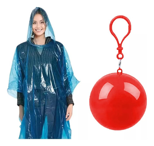 Impermeable De Bolsillo Portátil De Llavero Para Emergencias