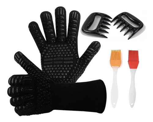 Guantes Resistentes Calor Barbacoa Garras Oso Cepillo Cocina