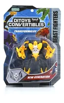 Comprar Convetible Beast Fighters Dragon Y Robot Amarillo Articulado