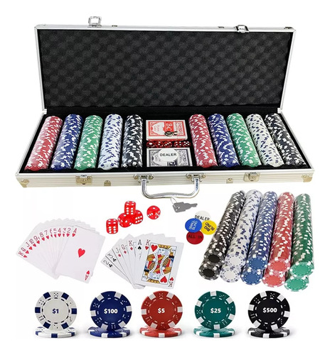 500 Pcs Fichas De Póquer Para Juego De Mesa