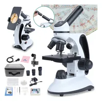 Comprar Bnise Microscopio Monocular Profesional 40x-2000x Microscopio Ópticos De Educación De Ciencias Biológicas Blanco Microscopio Compuesto