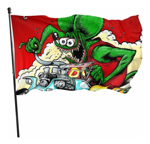 Leephen Rat Fink - Bandera De Jardín Para Exteriores (3 X 5 