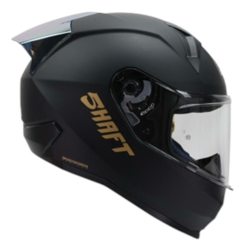 Casco Shaft Ece 2206 Para Moto Edicion Especial Evo + Mica Negro Evo Xl
