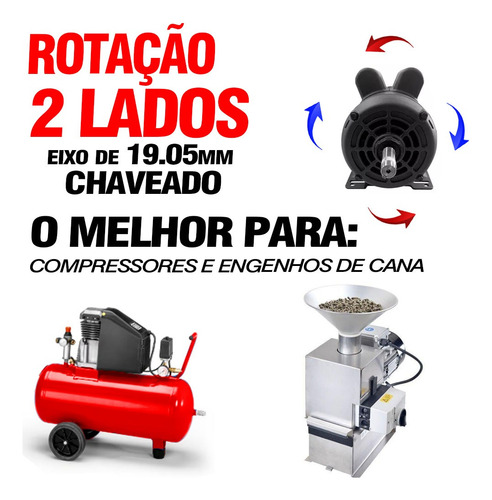 Motor Monofasico Weg 2cv 4 Polos Horario E Anti Horario
