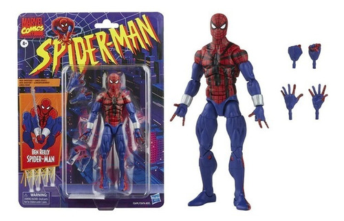 Figura De Acción De Spiderman Marvel Legends, Figura Retro D