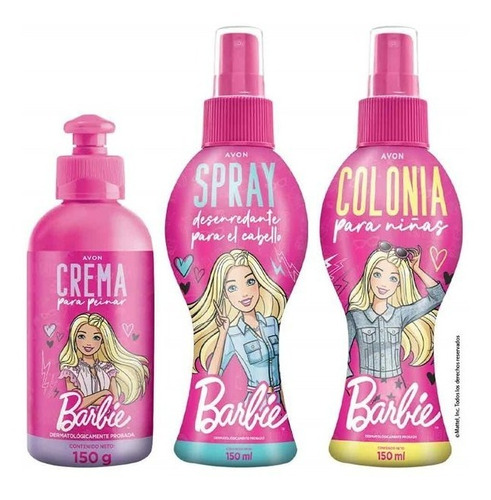 Set X 3 Barbie Colonia, Crema 