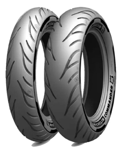 Par Pneu Michelin 100/90b19 + 140/90b15 Commander 3 Cruiser