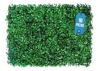 Muro Verde Follaje Artificial Sintético 10 Pzs Por Paquete Shopmall