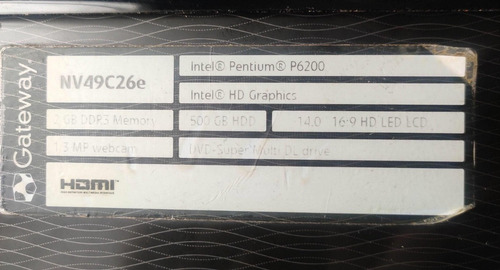 Repuestos Para Portátil Gateway Ms2303 Board Buena