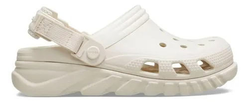 Crocs Zuecos Duet Max Ii Clog Plataforma Beige