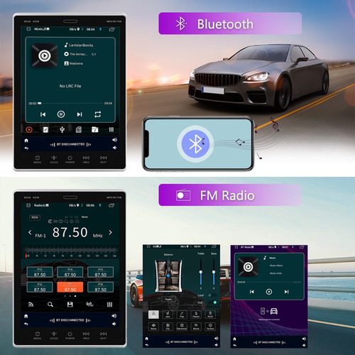 Zk Autoestéreo 2din Android 10.1 Con Pantalla Vertical De
