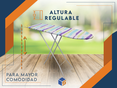 Tabla De Planchar Grande Altura Regulable Reforzada Plegable