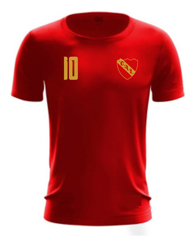 Camiseta Independiente Gratis Nom Y Nro Unica Roja Y Dorada 