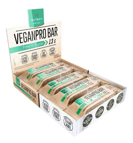 Veganpro Bar Caixa C/ 10un De 40g) Nutrify