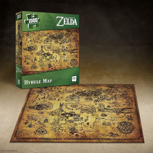 Imagen 2 de 2 de Legend Of Zelda Hyrule Map Rompecabezas 1000 Piezas