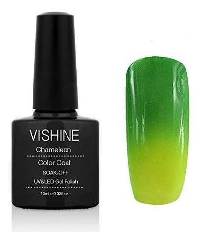 Esmalte De Gel En Color Verde Cambia Color Con Temperatura