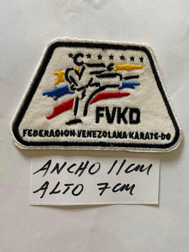 Federacion Venezolana De Karate Do=emblema Bordado=11 X 7 Cm