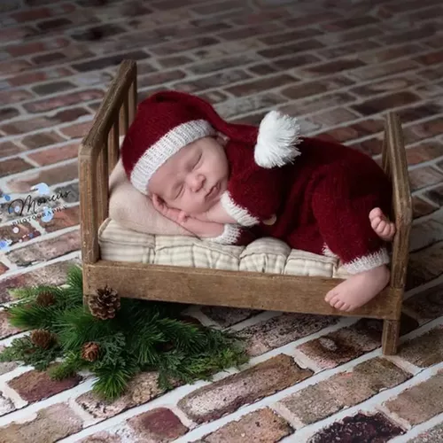 Bebé Niño Sesión Traje Mameluco Navidad Santa Claus