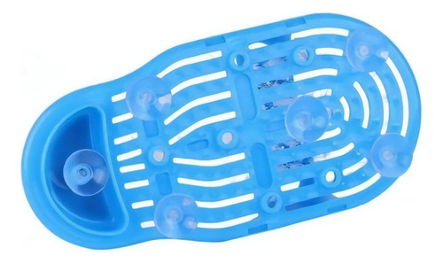 Par Lava Pés Chinelo Escova Massagear Pé Banho Lixa Escova Cor Azul