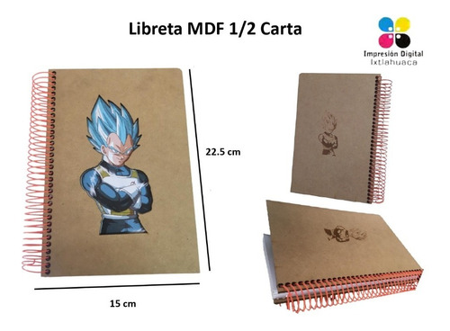 Paquete De 100 Libretas Mdf 1/2 Carta 22.5x15 Cm