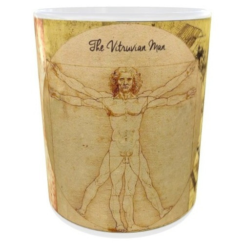 Taza Draw El Hombre De Vitruvio Retrato Leonardo Da Vinci