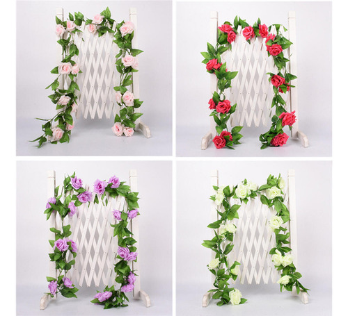Cadena De Rosas Artificiales De Calidad Aaa De 2,5 Metros